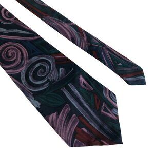 Oscar De La Renta Studio Tie Multicolor Abstract Mens Necktie Office Formal Gift
